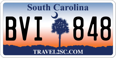 SC license plate BVI848