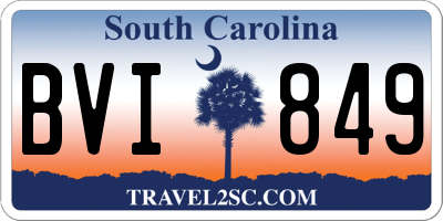 SC license plate BVI849