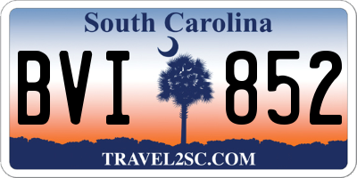 SC license plate BVI852