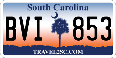 SC license plate BVI853