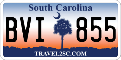 SC license plate BVI855