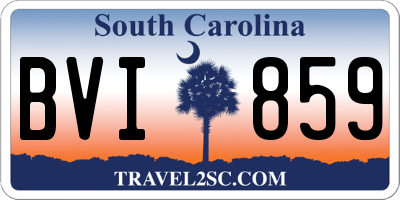 SC license plate BVI859