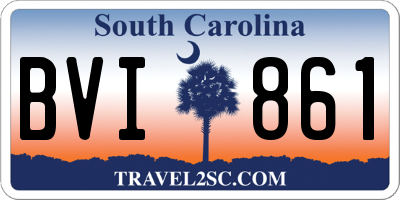 SC license plate BVI861