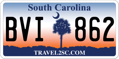 SC license plate BVI862