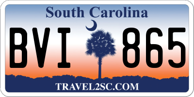 SC license plate BVI865