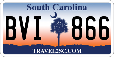 SC license plate BVI866