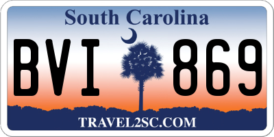 SC license plate BVI869