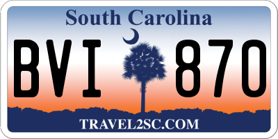 SC license plate BVI870