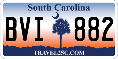 SC license plate BVI882