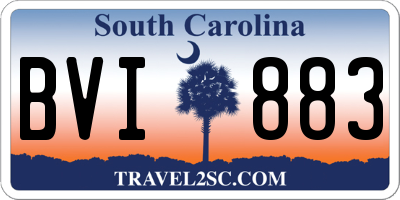SC license plate BVI883