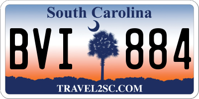 SC license plate BVI884
