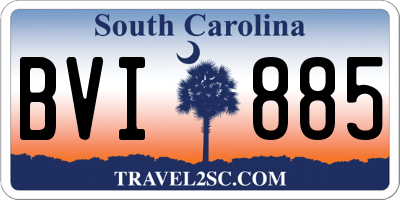 SC license plate BVI885