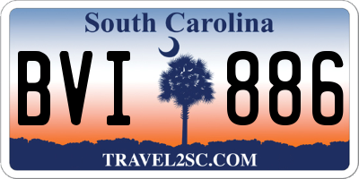 SC license plate BVI886