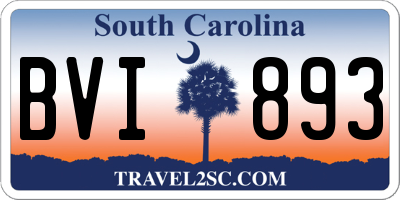 SC license plate BVI893