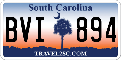 SC license plate BVI894