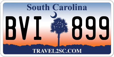 SC license plate BVI899
