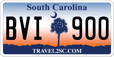 SC license plate BVI900