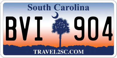 SC license plate BVI904