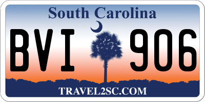 SC license plate BVI906