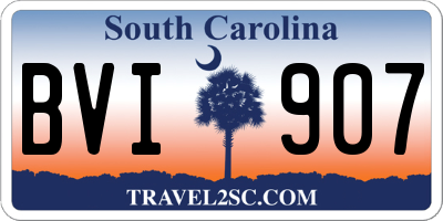 SC license plate BVI907