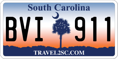 SC license plate BVI911