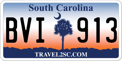 SC license plate BVI913
