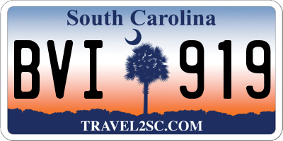 SC license plate BVI919