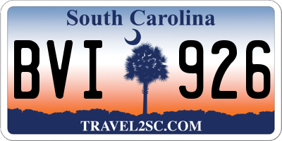 SC license plate BVI926