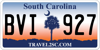 SC license plate BVI927