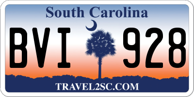 SC license plate BVI928
