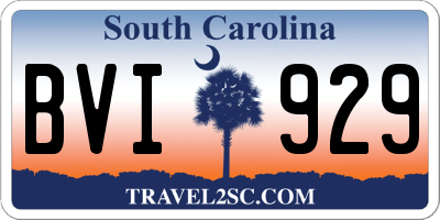 SC license plate BVI929