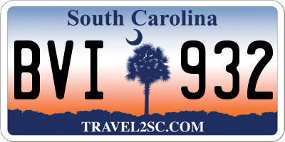 SC license plate BVI932