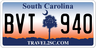 SC license plate BVI940