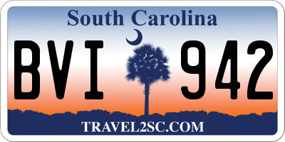 SC license plate BVI942