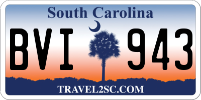 SC license plate BVI943