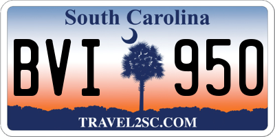 SC license plate BVI950