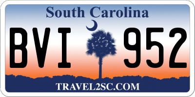SC license plate BVI952