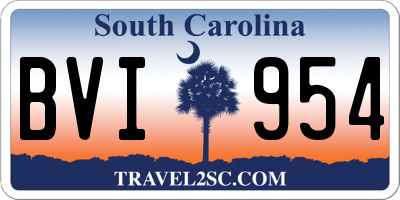 SC license plate BVI954