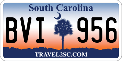 SC license plate BVI956