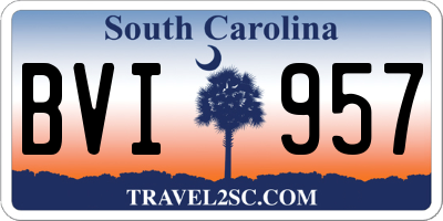 SC license plate BVI957