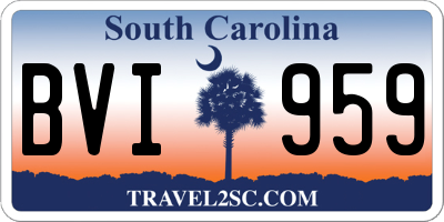 SC license plate BVI959