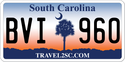 SC license plate BVI960