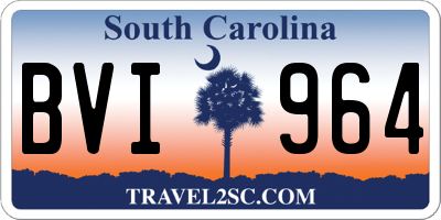 SC license plate BVI964