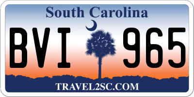 SC license plate BVI965