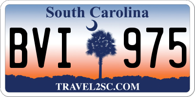 SC license plate BVI975
