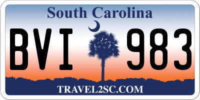 SC license plate BVI983