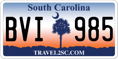 SC license plate BVI985