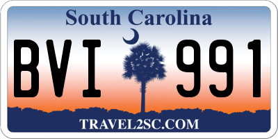 SC license plate BVI991