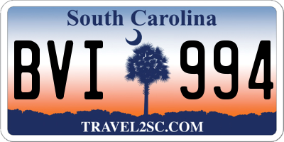 SC license plate BVI994