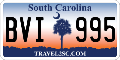 SC license plate BVI995